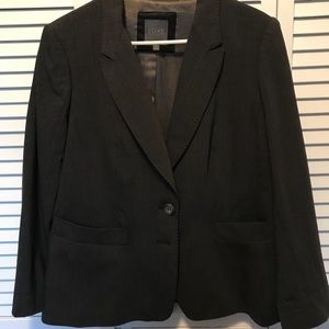 Gray pinstripe skirt suit by The Limited